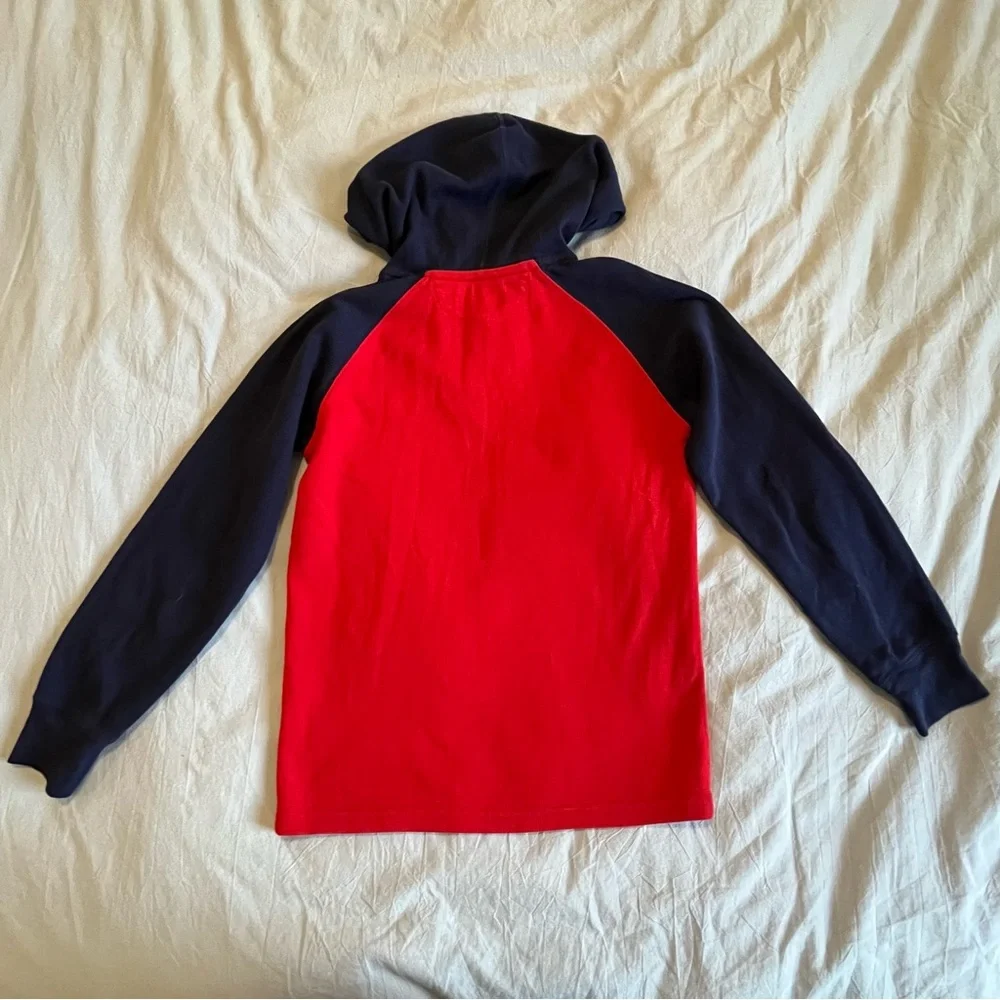 Polo by Ralph Lauren Boys Red and Blue Pullover with Hood‎ Sz 12